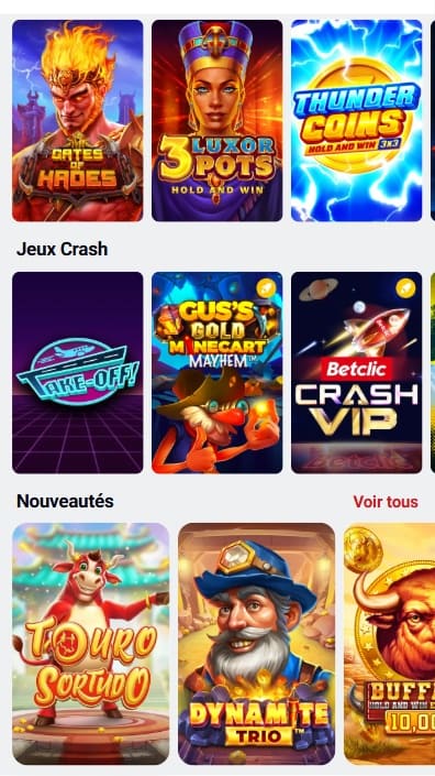 Jeux au Bet Clic Le Plus Populaire Machines à Sous en Clic Bet Casino France